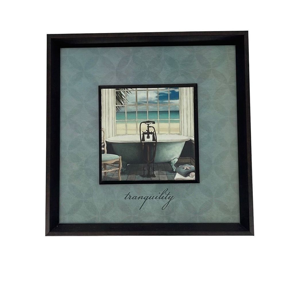 Wall Decor Picture “Tranquility” 12”x12” Bathroom Decor